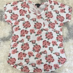 Floral Top with front pocket